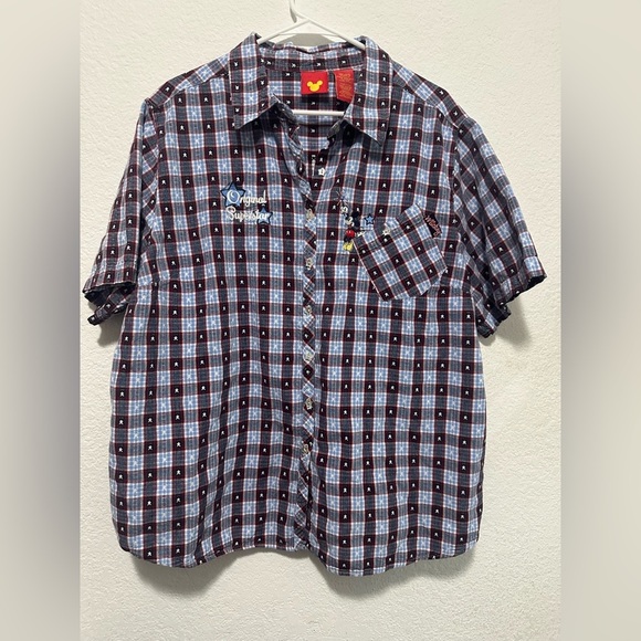 Disney Jerry Leigh Blue and Red Plaid Shirt size 22W/24W - Picture 2 of 16
